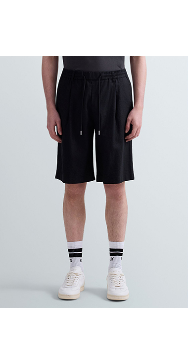 リネンコットンツイルショーツ